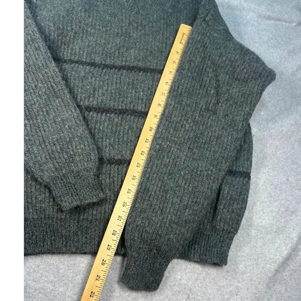 Buffagni Crewneck Striped Knit Sweater Size Small Vintage Earthy Green